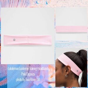 Lululemon Luxtreme Training Headband Pink‎ Organza NWT